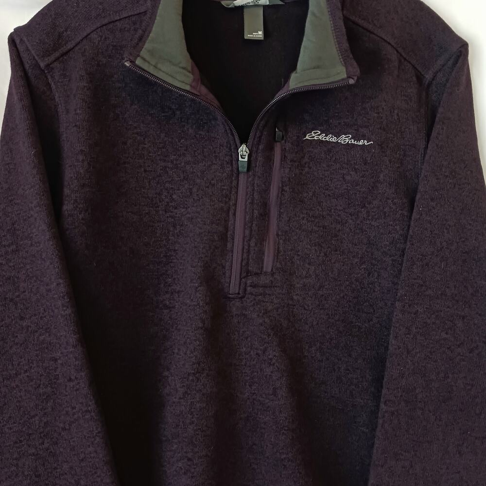 Eddie Bauer Half Zip Pullover Fleece Sweater Size Medium